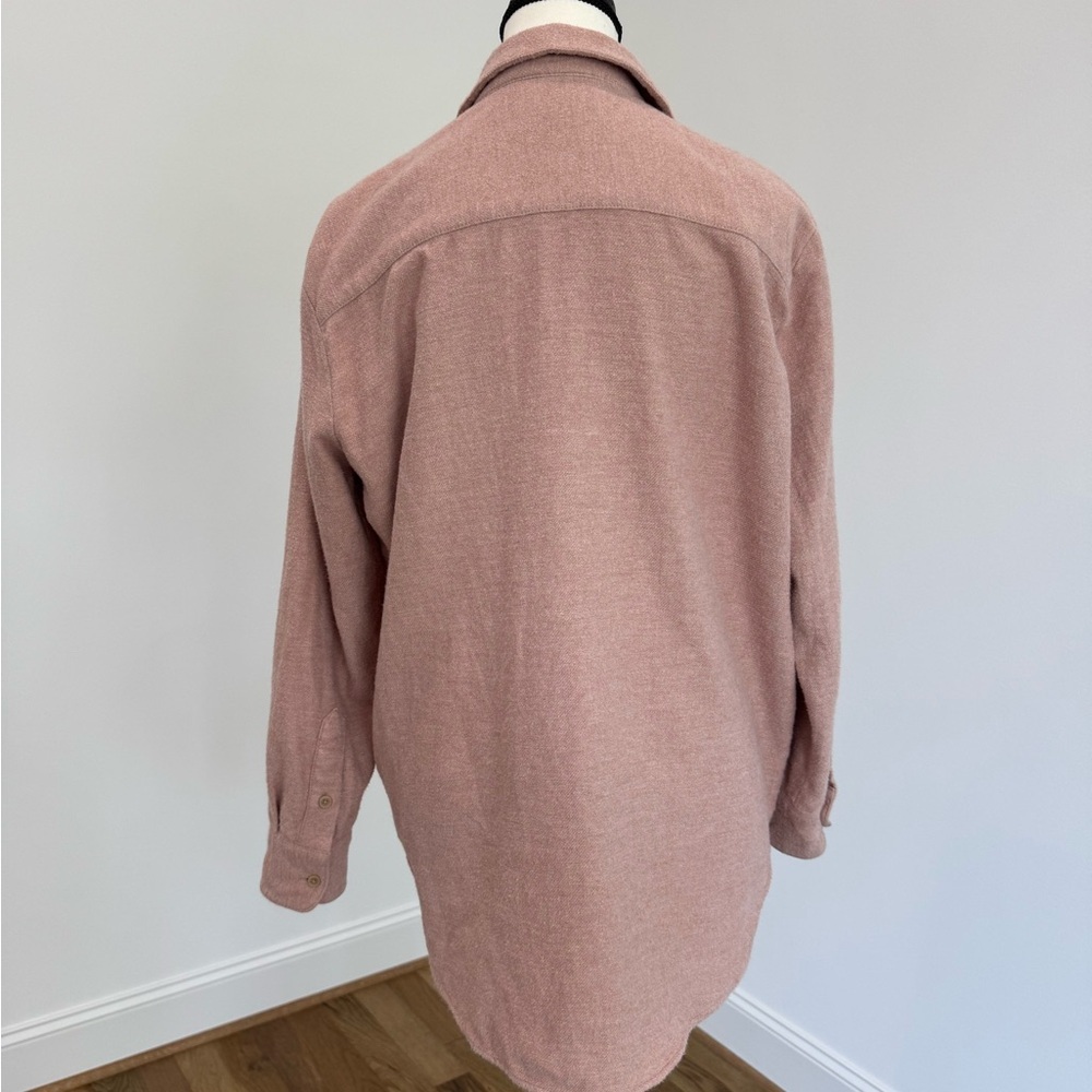 Madewell Heathered Pink Button-Up Flannel Shirt - Picture 6 of 13